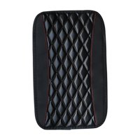 Magideal - Cojín De La Caja De La Consola Central Del Coche, Cubierta De La Caja Del Asiento Del Reposabrazos, Accesorios Interiores, Protector De La Almohadilla Negro