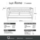 thumbnail image 4 of Sofa Roma 3C Cuero Colorado Beige, 4 of 5