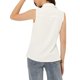thumbnail image 3 of INSPIRE CHIC Edición Camisa de Mujer sin Mangas con Cuello en V y Solapa Abotonada Túnica de Mezclilla Chambray Talla M Blanca, 3 of 6