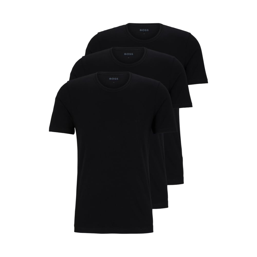 Jersey De Algodón Con Cuello Redondo Shirt Boss, Paquete De 3 Unidades, 75 Cm
