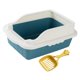 thumbnail image 2 of Bandeja De Arena Para Mascotas Con Pala Kitty Animales Peque?os Caja De Arena Para Gatos Con Parte Superior Abierta Azul S 27x18x15CM, 2 of 5