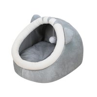 Magideal - Cama Para Gatos, Cueva, Camas Para Mascotas, Tiendas De Campaña, Manta Antideslizante Para Gatitos, Casa Para Mascotas, Perrera Cálida Para Cachorros, , Gato Gris, M