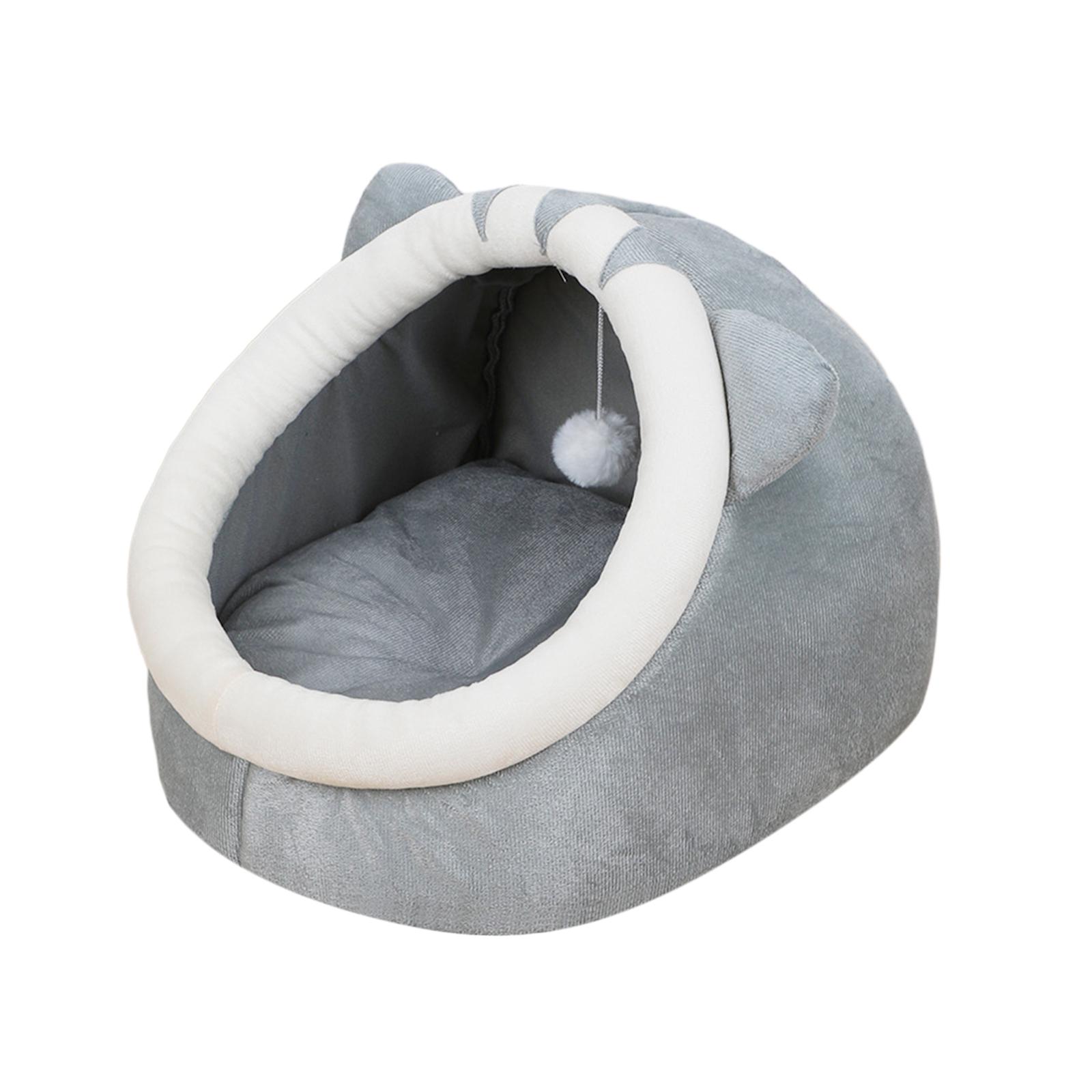 Magideal - Cama Para Gatos, Cueva, Camas Para Mascotas, Tiendas De Campaña, Manta Antideslizante Para Gatitos, Casa Para Mascotas, Perrera Cálida Para Cachorros, , Gato Gris, M