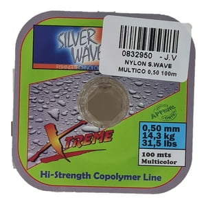 Silver Wave - Nylon De Pesca Multicolor 0,50Mm Resiten14Kg Bobina De 100 M