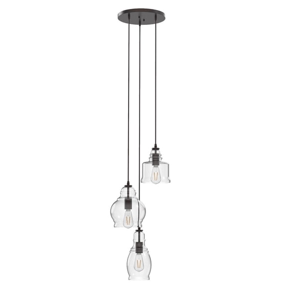 Lámpara Colgante Better Homes & Gardens 3 Luces LED 61 cm Negro