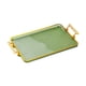 thumbnail image 2 of Bandeja De Servicio Con Asas Rectangular Para Almacenamiento De Cosméticos Para Escritorio, Oficina, Hotel, Color Verde, 2 of 5