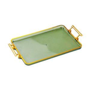 Magideal - Bandeja Para Servir Cosméticos, Bandeja Rectangular Multifunción, Almacenamiento De Joyería Moderna, Bandeja Para Té Y Frutas Para Mesita Para Café De Verde