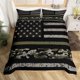thumbnail image 1 of American Flag Bedding Set, Baseball Sports Comforter Set 3 Pcs for Kids Teens Adults Room Decor, Duvet Cover with 2 Pillowcases, 1 of 5