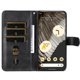 thumbnail image 5 of Funda tipo cartera para Google Pixel 7 Pro con bolsillo con cremallera y ranuras para tarjetas – Función de soporte Negro, 5 of 6