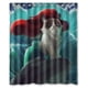 thumbnail image 1 of Cortina de ducha de sirena de Grumpy Cat, juego de cortinas de baño con ganchos, tamaño 48 x 72 pulgadas, 1 of 3