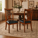 thumbnail image 3 of Pack x2 sillas de comedor madera roble americano tapizada en ecocuero, 3 of 3