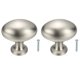 thumbnail image 1 of 2 Piezas de Pomos de Gabinete, Pomos Ovalados de 1.3 Pulgadas para Tocadores de Cocina, Manijas de Gabinete para Tiradores de Tocador de Baño en Plata Cepillada, 1 of 7