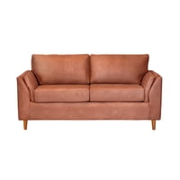 Latam Home - Sofa Milan 2C Con Resortes Pocket Cuero Kentucky Tabaco