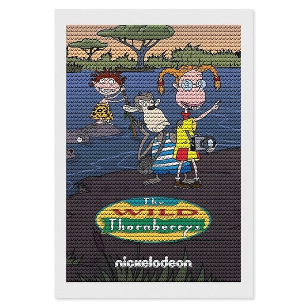Los Thornberrys Kits de Pintura de Diamantes para Adultos 5D DIY Diamond Art Kits Full Drill Diamond Dots para Regalo Decoración de Pared y Relajación Artes de Gemas 20*30cm