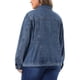 thumbnail image 3 of Agnes Orinda Chaqueta de Mezclilla Talla Grande para Mujeres Manga Larga Abotonada Lavada Chaqueta de Jean Camionero 2X Gris Azul, 3 of 6