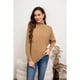 thumbnail image 2 of Sweater Mujer Cuello Alto Manga Larga Murciélago Tejido 5063, 2 of 4