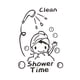 thumbnail image 1 of Etiqueta Adhesiva Para Baño, Fondo Fácil De Quitar, Elegante Letrero Para Puerta De Baño, 1 of 5