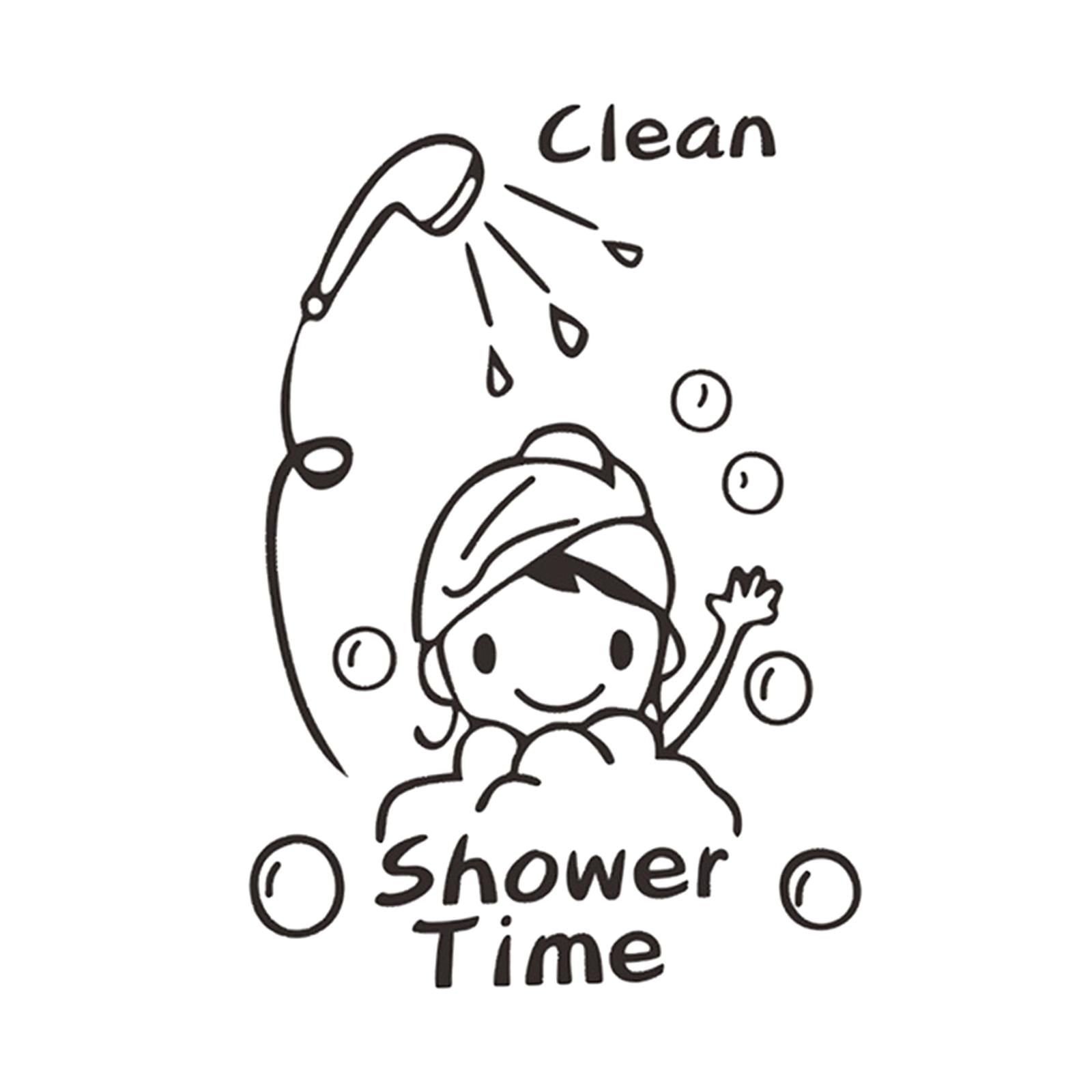 Bothyi - Etiqueta Adhesiva Para Baño, Fondo Fácil De Quitar, Elegante Letrero Para Puerta De Baño