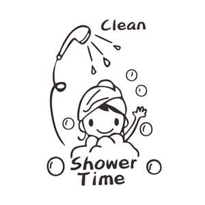 Bothyi - Etiqueta Adhesiva Para Baño, Fondo Fácil De Quitar, Elegante Letrero Para Puerta De Baño