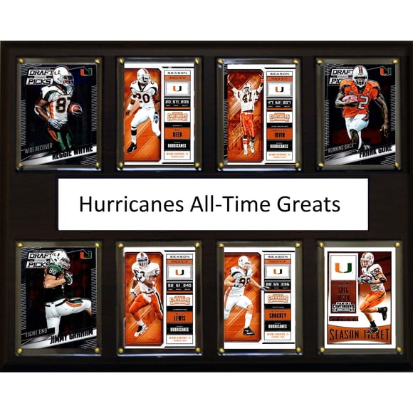 Placa C&I Collectables NCAA Miami Hurricanes All-Time Great