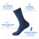 thumbnail image 5 of Calcetines Forcool de lana merino, caña media, gris, azul y gris oscuro, talla M, 5 of 9