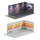 thumbnail image 3 of 2x 1/24 Modelo De Coche DIY Diorama Paisaje De Estacionamiento Para Amantes De Los Modelos Pared Naranja, 3 of 5