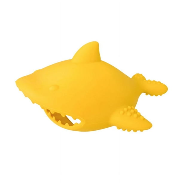 Shark's New Solid Color Silicone Teether Simple Baby Anti-eating Hand Bite Glue Children Soothe Molar Stick