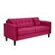 thumbnail image 2 of Sofa New Retro 3c + 2 Pouf Felpa 00 Burdeo, 2 of 6