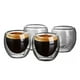 thumbnail image 1 of Juego 4 Tazas Mug Café Vidrio Doble Pared Térmico 80 Ml, 1 of 3