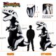 thumbnail image 2 of Disfraz inflable de dinosaurio Lulu Home 250 cm negro y blanco, 2 of 9