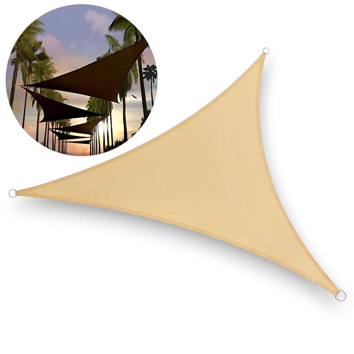 Genérico - Toldo Vela Sombra Lona Triangular 3.5m X 3.5m Sombra Terraza