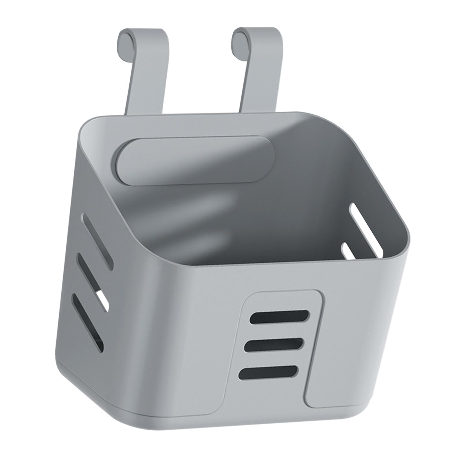 Bothyi - Cesta De Almacenamiento Colgante Cesta De Almacenamiento Con Gancho Para Baño Dormitorio En Una Barandilla L Gris
