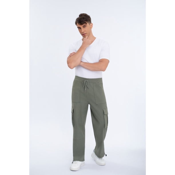 Pantalón Hombre Elasticado Recto Puño Ajustable Cargo 5001