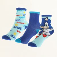 Tripack Calcetines Niño Azul Full Print Sonic