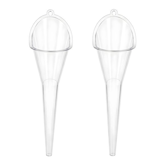 Juego de 2 embudos ZNDAW de 29 cm, cuello largo y transparente