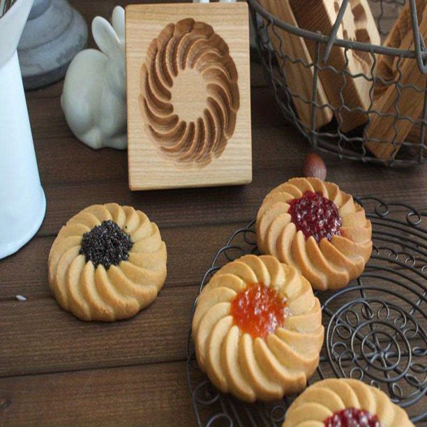 1pc, Easy Baking with Wooden Cookie Mold - Press Cookie Stamp for Perfectly Shaped Treats - Kitchen Gadgets and Accessories for Home Bakers