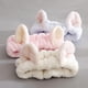 thumbnail image 2 of 3 diademas de maquillaje de spa con orejas de gato de algodón, elásticas, para el pelo, para el lavado de cara y la ducha (azul, blanco y rosa)., 2 of 7