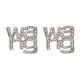thumbnail image 1 of Pendientes de plata S925 con la letra King Wang, pendientes retro coreanos para mujer, pendientes europeos y americanos, joyería., 1 of 5