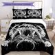 thumbnail image 1 of 3pcs Bedding Set Duvet Cover Closure Includes 1 Duvet Cover & 2 Pillowcases for All Seasons Bedroom Decor, Home Dorm High-Definition Print Gothic Skull A175, 1 of 1