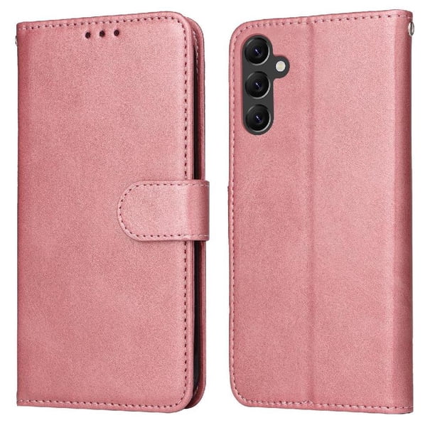 Funda Billetera para Samsung Galaxy A14 5G con Porta Tarjetas y Soporte Ajustable Rosa