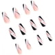 thumbnail image 5 of 24 uñas postizas de bailarina con diseños geométricos en blanco y negro, cobertura total, uñas postizas tipo ataúd, uñas acrílicas para decoración de uñas DIY., 5 of 5