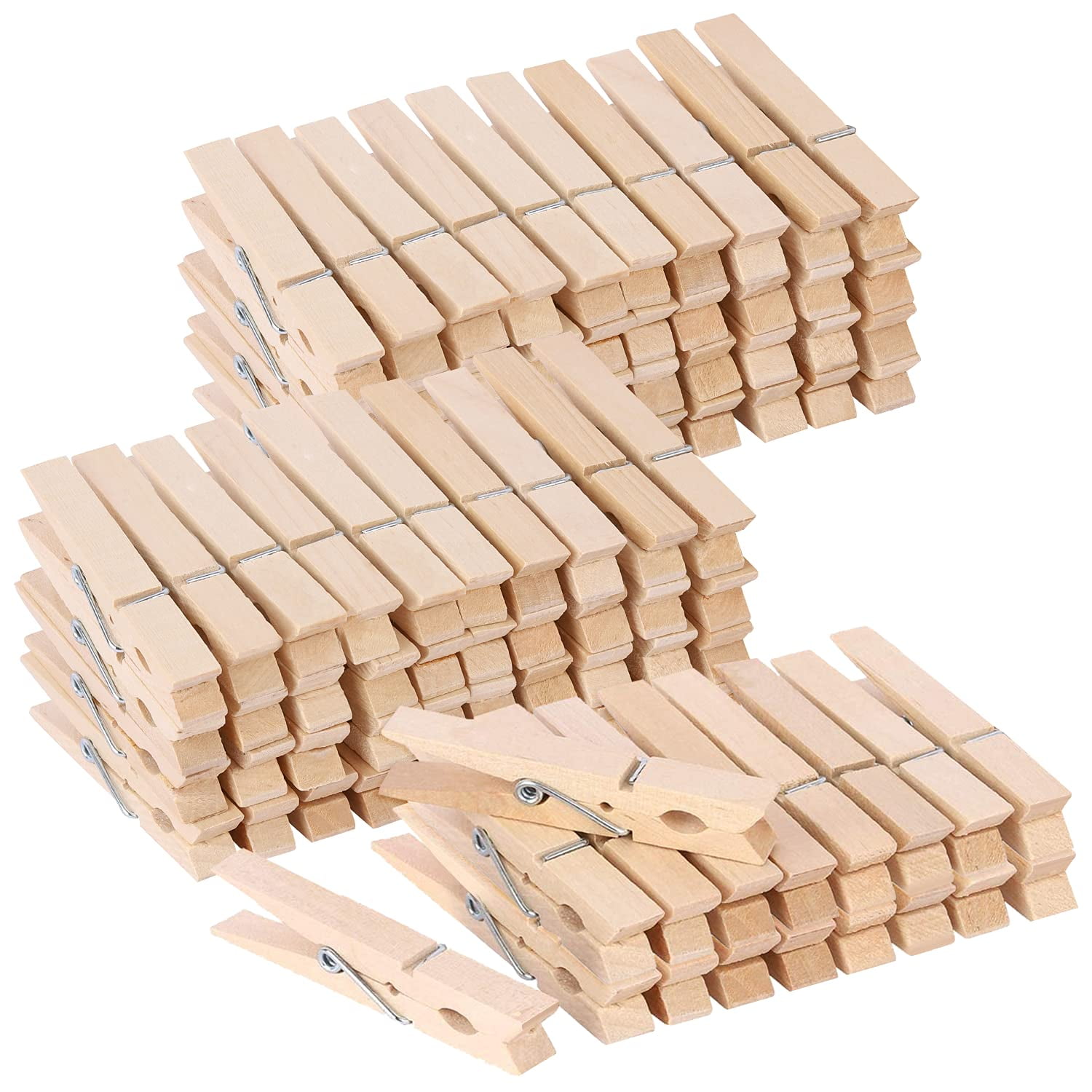 Pinzas De Madera Tecbeauty Para Ropa, 100 Unidades