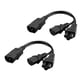 thumbnail image 3 of IEC320-C14 A C13 + C5 Macho A Hembra Cable De Extensión De Alimentación Divisor En Y, 3 of 5
