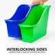 thumbnail image 4 of Librera Storex, tamaño grande, entrelazada, de plástico, color verde azulado, paquete de 6, 4 of 8
