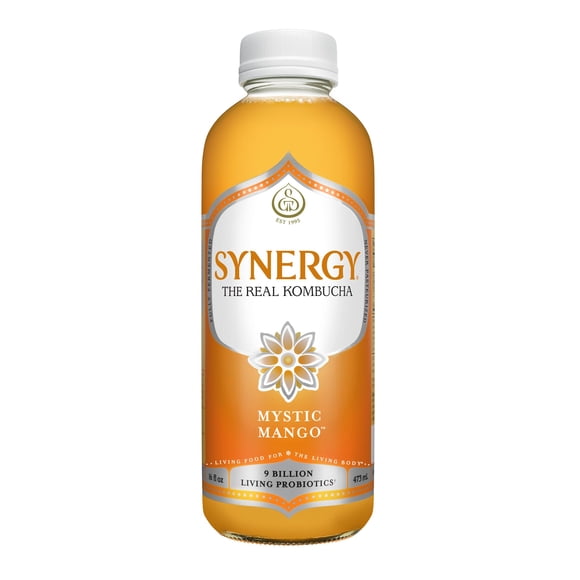 Botella de 473 ml Organic SYNERGY Mystic Mango de Kombucha GT