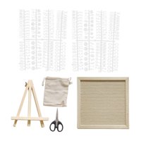 Magideal - Tablero De Letras De Fieltro Con Soporte, Tablero De Mensajes Clásico Intercambiable Con Letras, Números Y Símbolos Para Decoración De Cumpleaños Y Ho Caqui