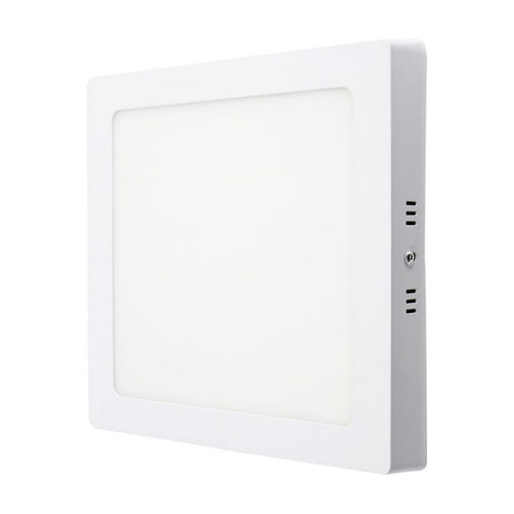 Sobrepuesto Led Cuadrado Marco Blanco 18w Luz Calida