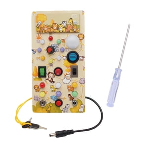 Bothyi - Interruptor De Luces, Juguetes De Tablero Ocupado Con Botones, Panel De Control De Madera Para Niños Pequeños