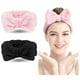 thumbnail image 1 of Diadema de spa – Paquete de 2 lazos para el pelo para mujer, banda para la cabeza de maquillaje facial, suave banda de vellón coral para la ducha y el lavado facial., 1 of 7