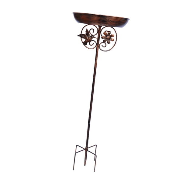 Cuenco para baño de pájaros, comedero para pájaros, estación de alimentación para exteriores, regalo, cuenco de agua con estaca para balcón, patio, cé